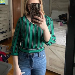 Striped top with tie back size small